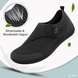 LeIsfIt Mens Wide Diabetic Shoes Adjustable
