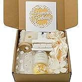 YonJeeky Birthday Gifts for Women Teen Girl, Happy Birthday Gift Box for Girl Sister Daughter Wife Her Friends, 9pcs Cute Daisy Aesthetic Glass Cups Gift Set