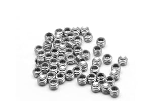 Eilumduo 50PCS M5 x 4mm Socket Set Grub Screws Stainless Steel Cup Point Screws Hex Allen Head Socket Set Screws