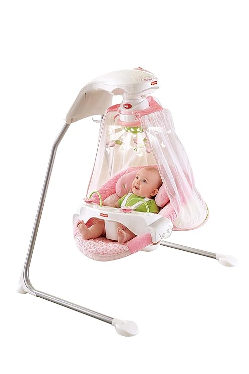 fisher price cradle n swing pink