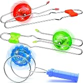 Stocking Stuffers for Kids Toys Boys 3pcs Light Up Gyro Wheel Toy Birthday Gifts for Men, Magic Rail Twirler Magnetic Yoyo Spinner Sensory Fidget Toys for Kids Ages 3-5-7 4-8-12 Year Old Boys &amp; Adults