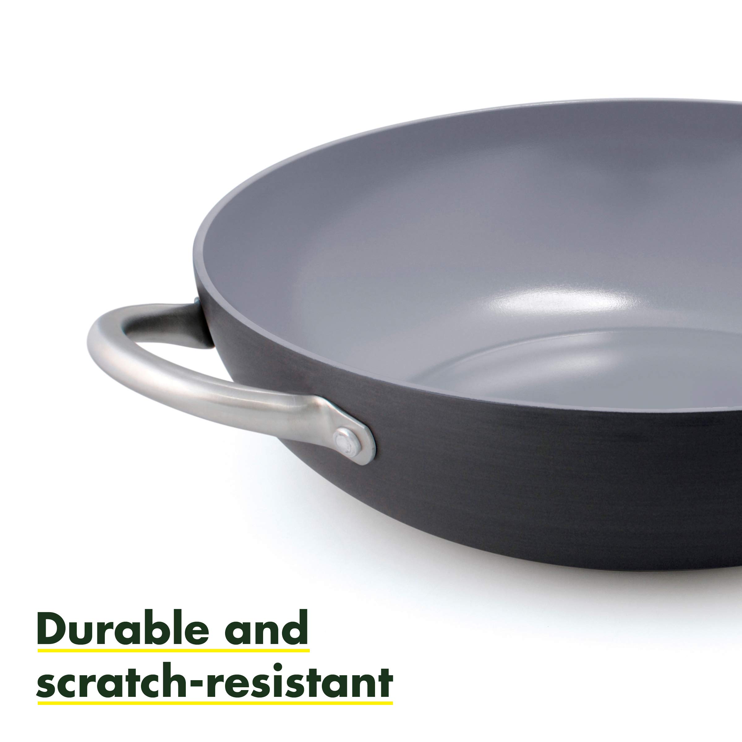 GreenPan Lima Hard Arlo Might Non Stick Ceramic Pan with Helper and delivered.
