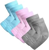 kuou 3 Pairs Gel Heel Socks Soft Moisturizing Moisture Day Night Care view 2