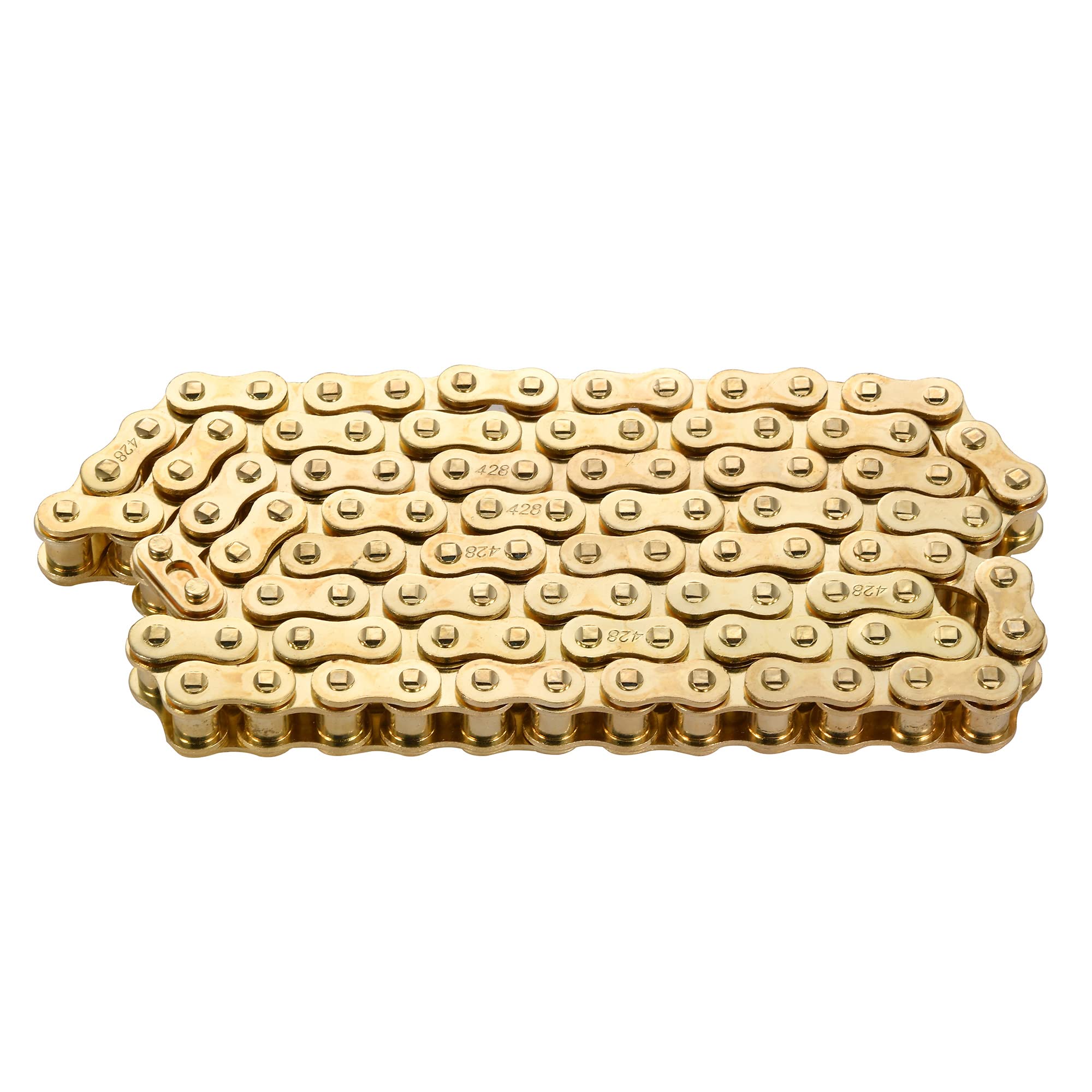 GOOFIT 428 Heavy Duty Drive Chain 104 Links Replacement For Motorcycle ATV Dirt Bike Go Kart Golden Golden color