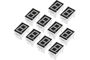 PATIKIL LED Display Digital Tube, 10 Pack Common Cathode 7 Segment 10 Pin 1 Bit 2.1V 0.56" Digit Height LED Display Module for Electronic Driver Board, Yellow