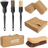 10PCS Car Cleaning Kit, Car Detailing Kit Interior Cleaner, Long Bristle Horse Hair Leather Cleaning Brush, Car Detailing Brushes, Microfiber Cloth &amp; Applicator, Car Cleaning Supplies for Interior
