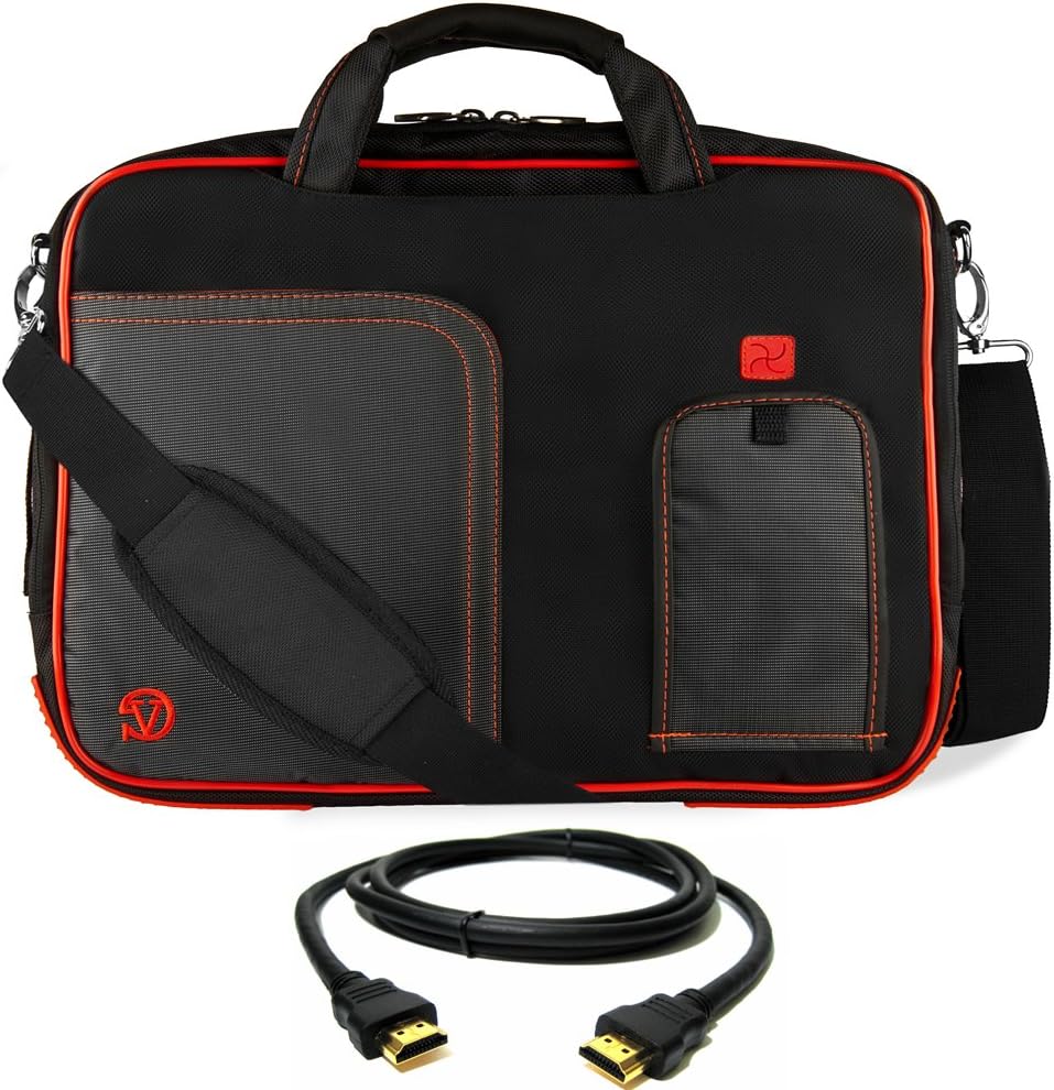 Red Laptop Bag, HDMI Cable for Dell Latitude, Inspiron, Precision, XPS, Alienware, Vostro, G3 G5 G7 14" to 15.6 inch
