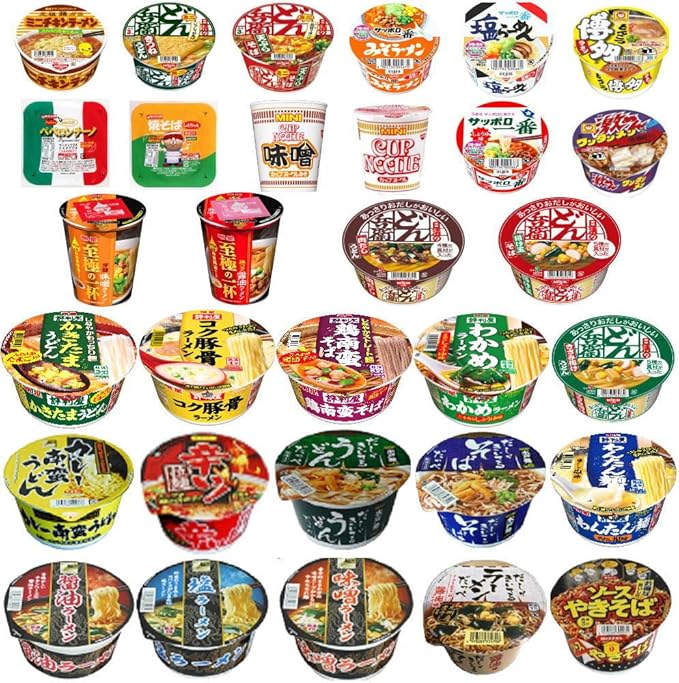 Amazon マルちゃん 日清食品 明星食品 スナオシ インスタント麺 ミニサイズ レギュラーサイズカップ麺 コラボ マンスリー 極み30食セット 広島屋 麺類 パスタ 通販
