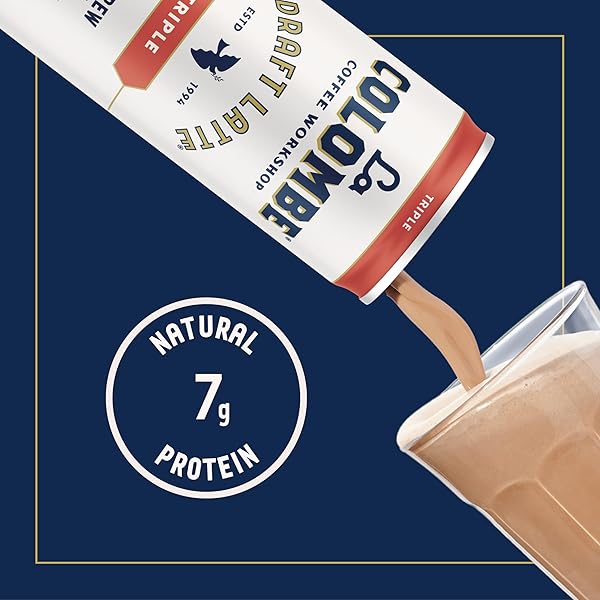 LA COLOMBE COFFEE, TRIPLE DRAFT LATTE, 11 FL OZ CANS (PACK OF 12), COFFEEHOUSE QUALITY COLD BREW, SPECIALTY GRADE COFFEE BEANS, READY-TO-DRINK ON-THE-GO