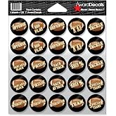 Award Decals Multi Football Stickers 100 1" 20mil Vinyl Made in USA | The Original Premium Helmet Decals since 1976