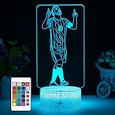 ZeHaiYlf Argentina Soccer Player #10 3D Illsuion Lamp for Boys,16 Colors Changing Dimmable with Night Light，Football Fans Children's Day Gift，Football Fans for Children's Room Decoration (02)