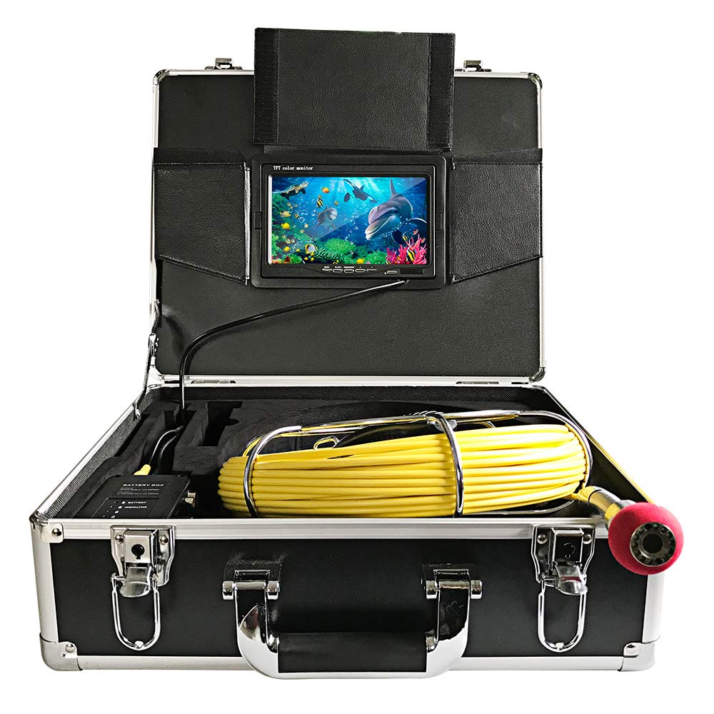 Pipe Inspection Camera, BestWill 20M/65ft Drain Sewer Industrial Endoscope Waterproof IP68 Video Plumbing System with 7 Inch LCD Monitor 1000TVL DVR Recorder Snake Video Camera (Include 8GB SD Card)