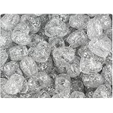 BeadTin Silver Sparkle 12mm Heart Pony Beads (250pcs)