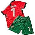 New 2024 Youth Soccer Fan Jersey Portugal No 7 Sports Jersey Shirt Free Shorts