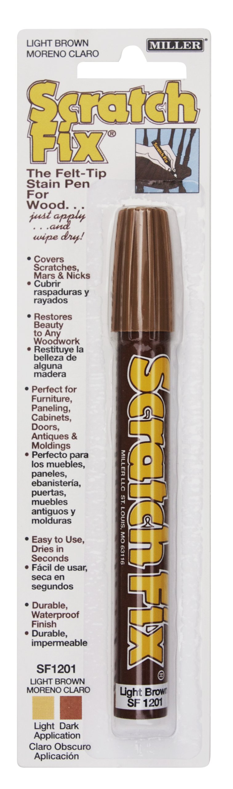 Buy Miller SF1201 Wood Stain Scratch Fix Pen / Wood Repair Marker