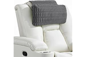 AHUAWA Recliner Pillow Soft Corduroy Neck Pillow for Recliner, Adjustable Recliner Headrest Pillow with Weighted Back Flap No