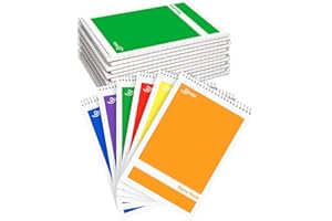 Dynta Steno Pads 18 Packs 6x9 Notebooks Bulk, Gregg Rule, 6 Assorted Covers, 60 Sheets, White Paper, Top Spiral Notepads for Home School Office College University Travel
