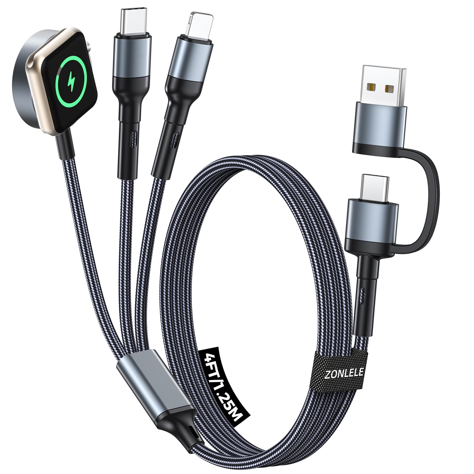 Travel Essentials for Apple Watch Charger,Multi Charging Cable Upgraded for iPhone 17,iWatch Charger USB C Cord,Car Cruise RV Camping Essentials 2026 Compatible with iWatch Ultra/SE/11&iPhone 16/15-12