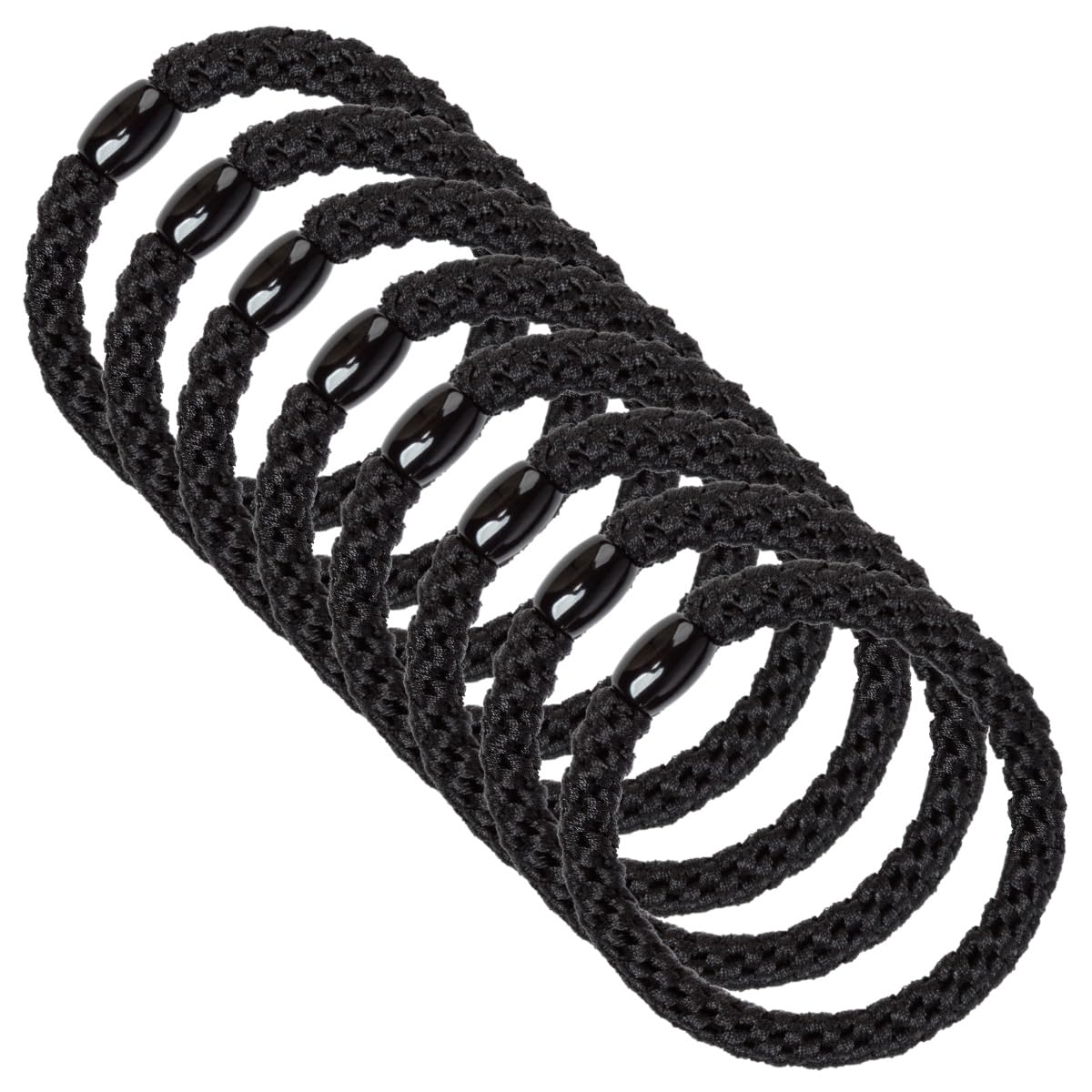 CXWLJL 8Pcs Hair Ties, Elastic Hair Ties, Soft and Good Elasticity - Black