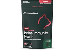 VetriScience Extra Strength Lysine Immunity Health Chews - Immunity Supplement for Cats of All Ages - Supports Immune Functio