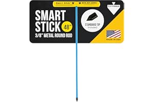 T&T Tools Smart Stick Metal Soil Probe - 48-Inch Long Metal Rod with 3/8" Round Rod - Heavy Duty Ground Penetrating Tool - T-