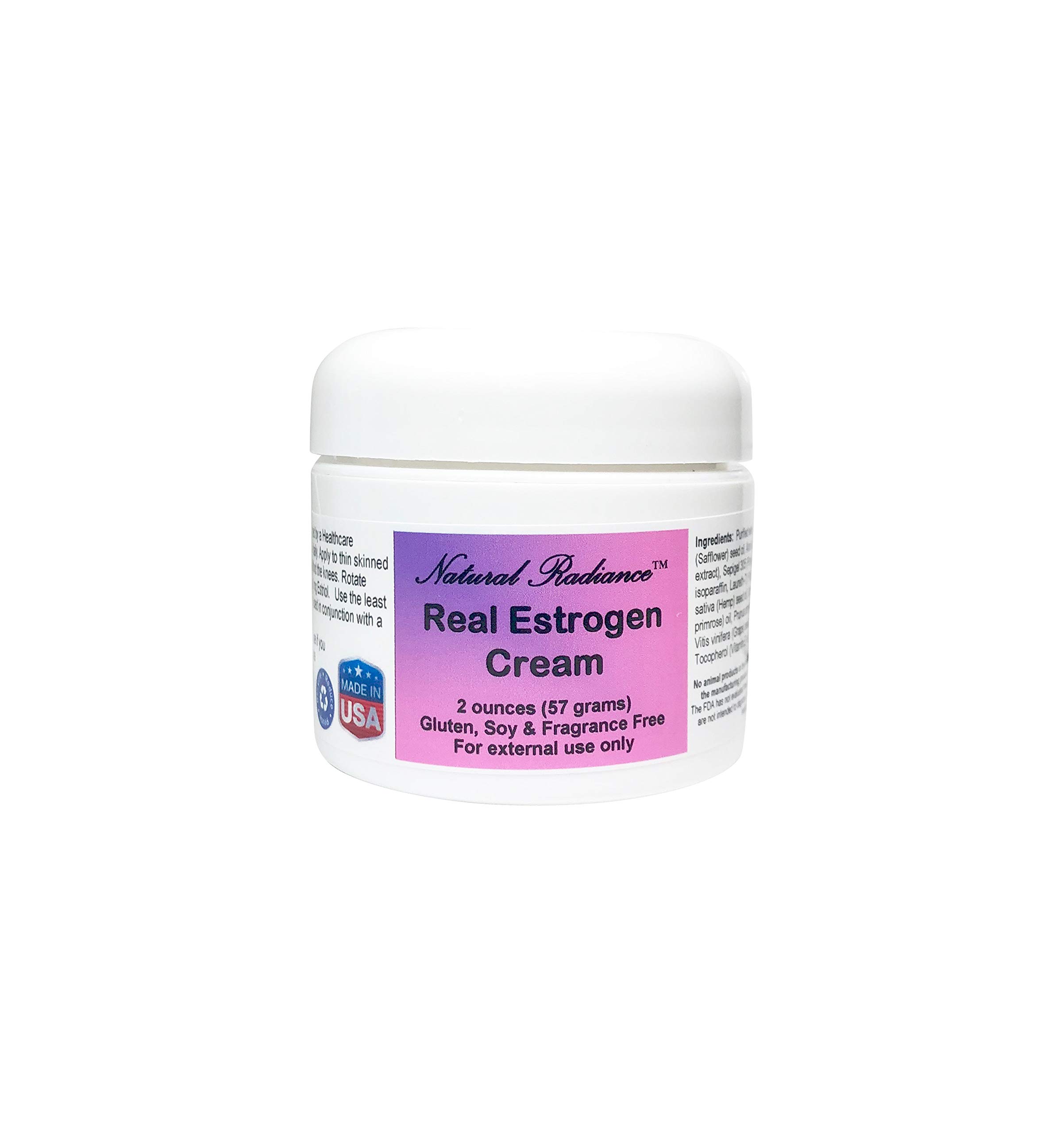 Estrogen/Estriol Creme 2 oz. Jar SoyFree Unscented & ParabenFree