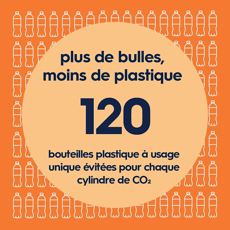 DUO Machine à Soda | 2 Bouteilles + 2 Verre + Cylindre | Noire