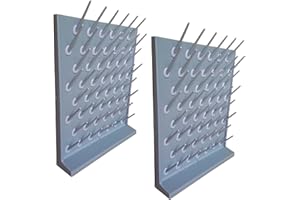 AKASPING 2 Pack Lab Drying Rack 27/52 Pegs Laboratory Glassware Rack PP Drying Rack Wall-Mount Desk Top Lab Supply Drying Rack Lab Drying Draining Rack Cleaning Equipment for School Lab Utensil (52 Pegs-2PCS)