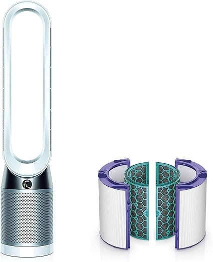 Dyson Pure Cool Tp04 Hepa Smart Luftreiniger Tower Fan Bundle Versiegelt 2 Stufiger 360 Ersatzfilter Weiss Silber Amazon De Kuche Haushalt