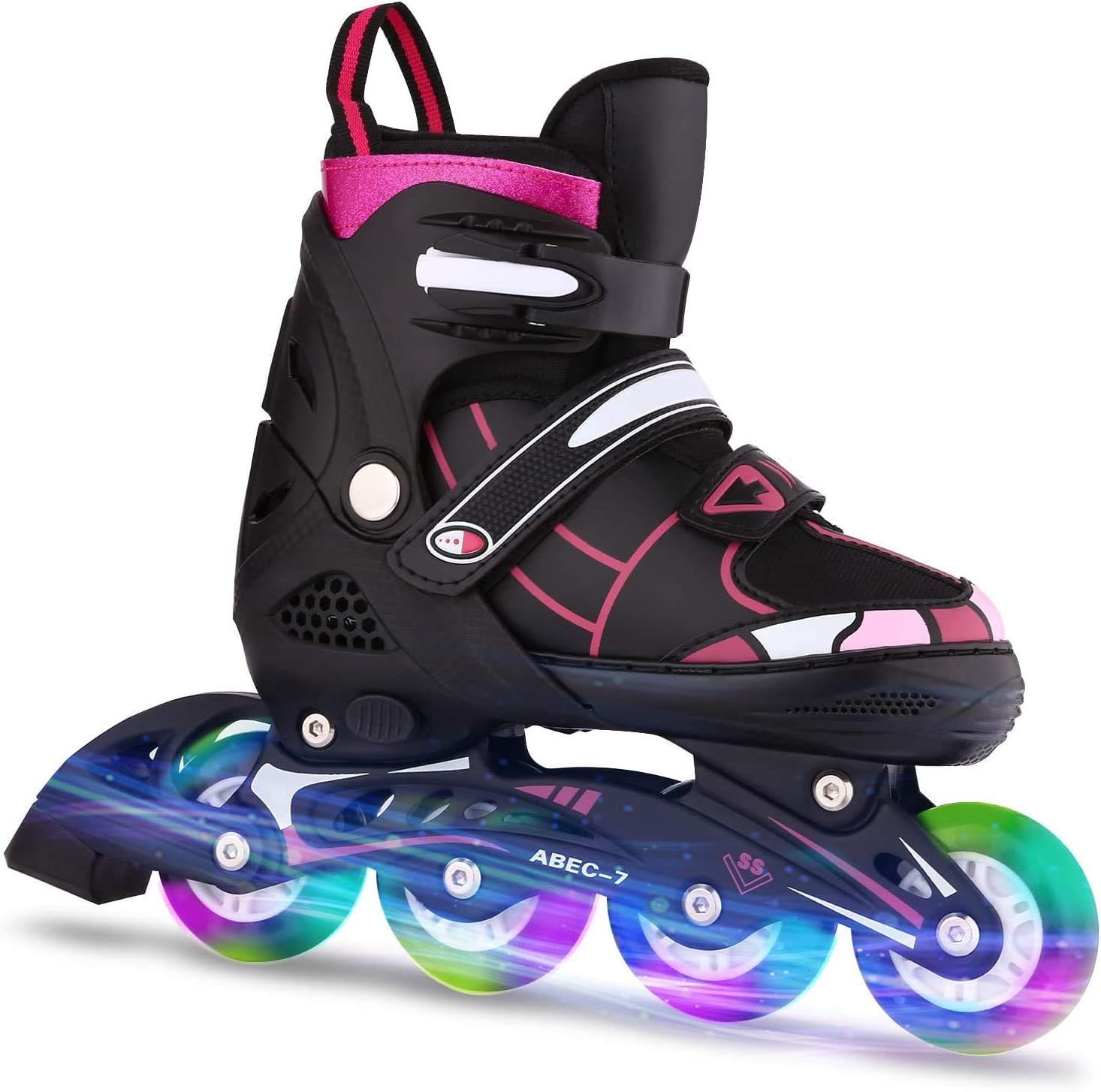 OUTCAMER Inline Skates with Light Up Wheels Adjustable Roller Skates