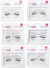 FACEGEM LONDON 6 PCS Face Gems Adhesive Glitter Jewel Tattoo Sticker Festival view 2
