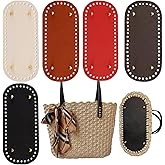 5 PCS Bag Bases for Crochet PU Leather Bag Bottom Oval Bag Bottom Long Oval Purse Bottom Knitting Crochet Base Purse Bottom Bags Cushion Base with Holes for DIY Crochet Bag Shoulder Bags Craft Making