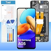 Original for Samsung Galaxy A05 Screen Replacement SM-A055F, SM-A055F/DS, SM-A055M, SM-A055M/DS 6.7" LCD Display Touch Digitizer Assembly Black with Frime