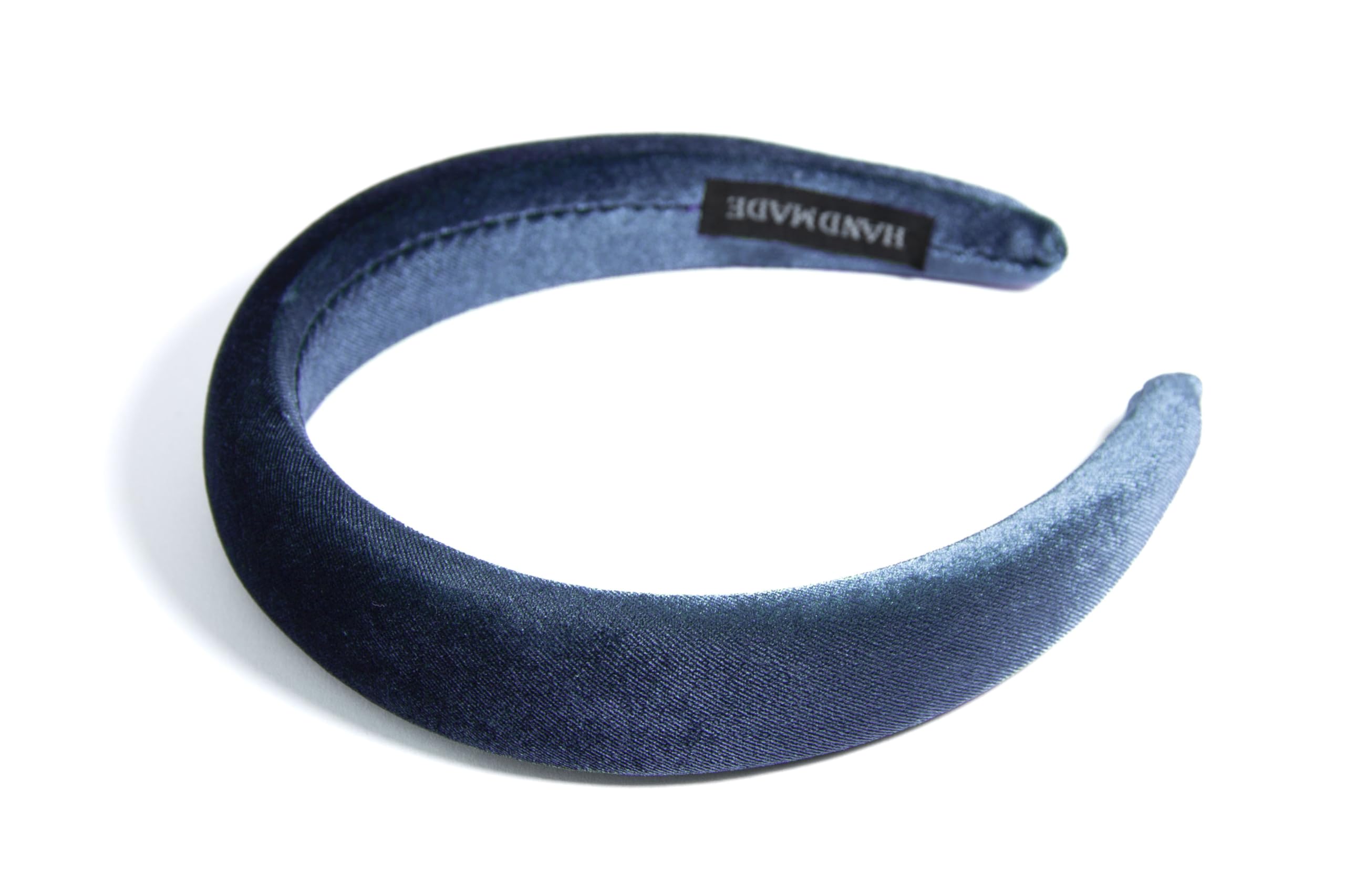 HABAC STUDIO- Headbands for Women Hair Accessories for Women Hair bands for Girls Padded Headbands Velvet 3cm Wide. (Navy) — image 1