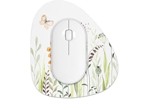 Rimilak Small Mouse Pad 6 x 7 Inch, Irregular Mini Mouse Pad with Non-Slip Rubber Base, Waterproof Compact Mouse Mat for Lapt