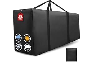 AIGOTSUKI Extra Large Patio Outdoor Cushion Storage Bag Waterproof 68" L x 30" W x 20" H Outdoor Cushion Furniture Storage Bag with Handle and Protective Zipper (Black, 1 Pack)