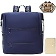 Omanmoli Diaper Bag Backpack,Large Neoprene Baby Bag for Boys Girls with 15 Diaper Bag Organizer,2 Insulated Pockets,Changing Pad,Stroller Straps,Navy Blue