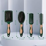 UseeShine Hair Brush Set Anti Static Detangler Paddle Oval Green view 2