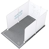 MEEXPAWS Cat Litter Box Enclosure Splash Guard Extra Large 28L × 21.5W x 18H inch, Light Weight Plastic Sheets with Cat Litte