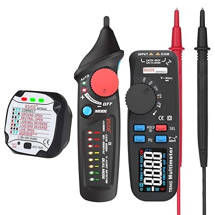 Bside Electrical Test Kit Color LCD True RMS Multimeter Non-contact ...