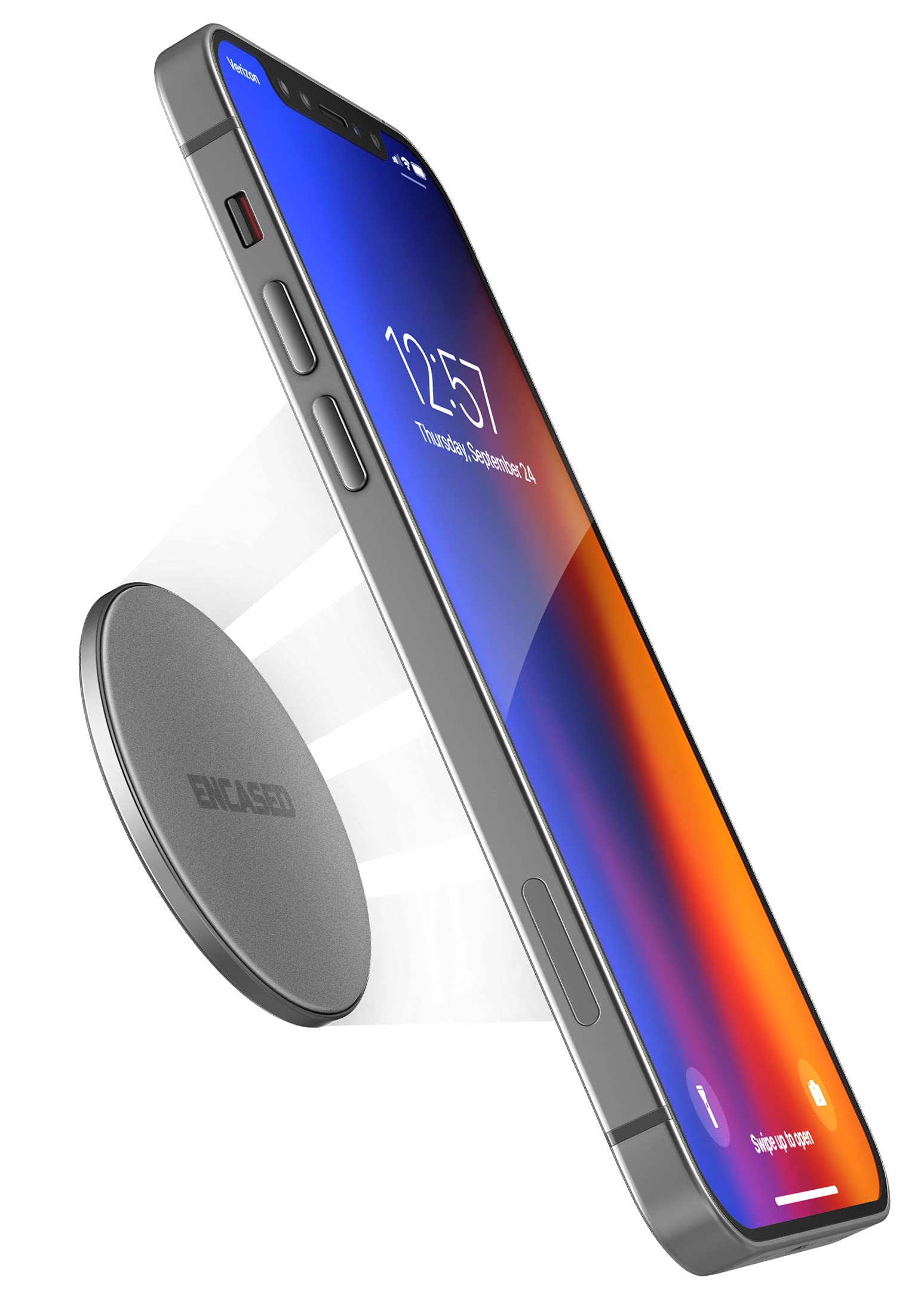 ENCASED Magnetic iPhone Mount Compatible with MagSafe, Sticker Holder Accessories for Wall, Car, Home, Office, Kitchen for iPhone 13/12/ Mini/Pro Max