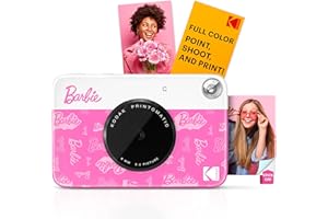 Barbie x Kodak Printomatic Full-Color Instant Print Digital Camera – 5MP Portable Barbie Camera Prints Colorful 2x3” Sticky-Back Photos – Signature Style