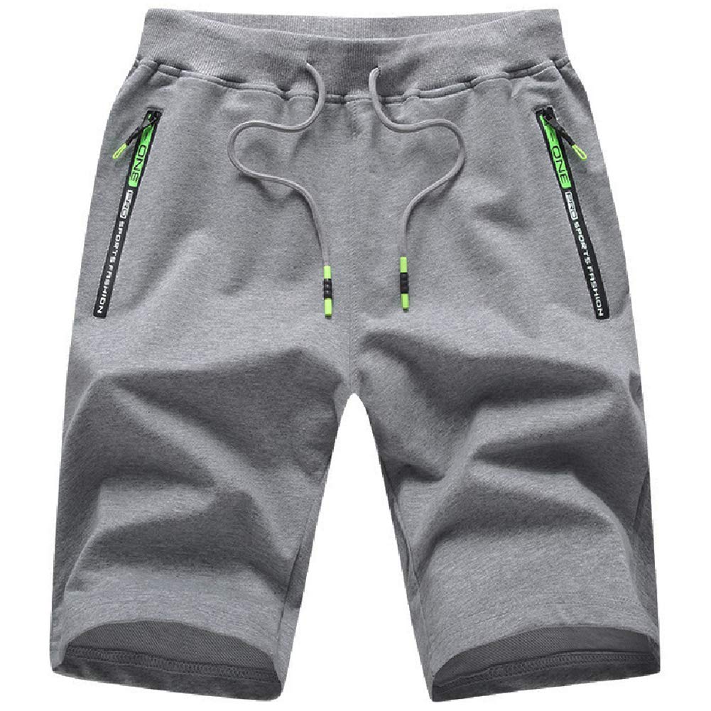 Tansozer Kurze Hosen Herren Shorts Sport Sommer Jogginghose Herren Kurz Shorts Baumwolle Gym Sweat Shorts Jogging Fitness Hose Grey L