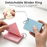 Koogel Mini Flash Cards with Rings 500 Pcs A8 7.4x5.2cm Colour Coded view 3