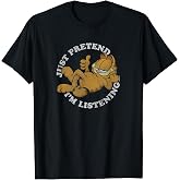 Garfield Just Pretend I'm Listening T-Shirt Small