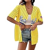 Baseball Shirt Jersey Women Baseball Player T-Shirt Game Day Fan Graphic Tees Button up Short Sleeve