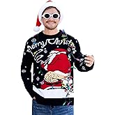 Arvilhill Men's Christmas Sweaters Holiday Funny Ugly Knitted Pullovers (S-3XL)