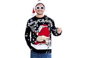 Arvilhill Men's Christmas Sweaters Holiday Funny Ugly Knitted Pullovers (S-3XL)