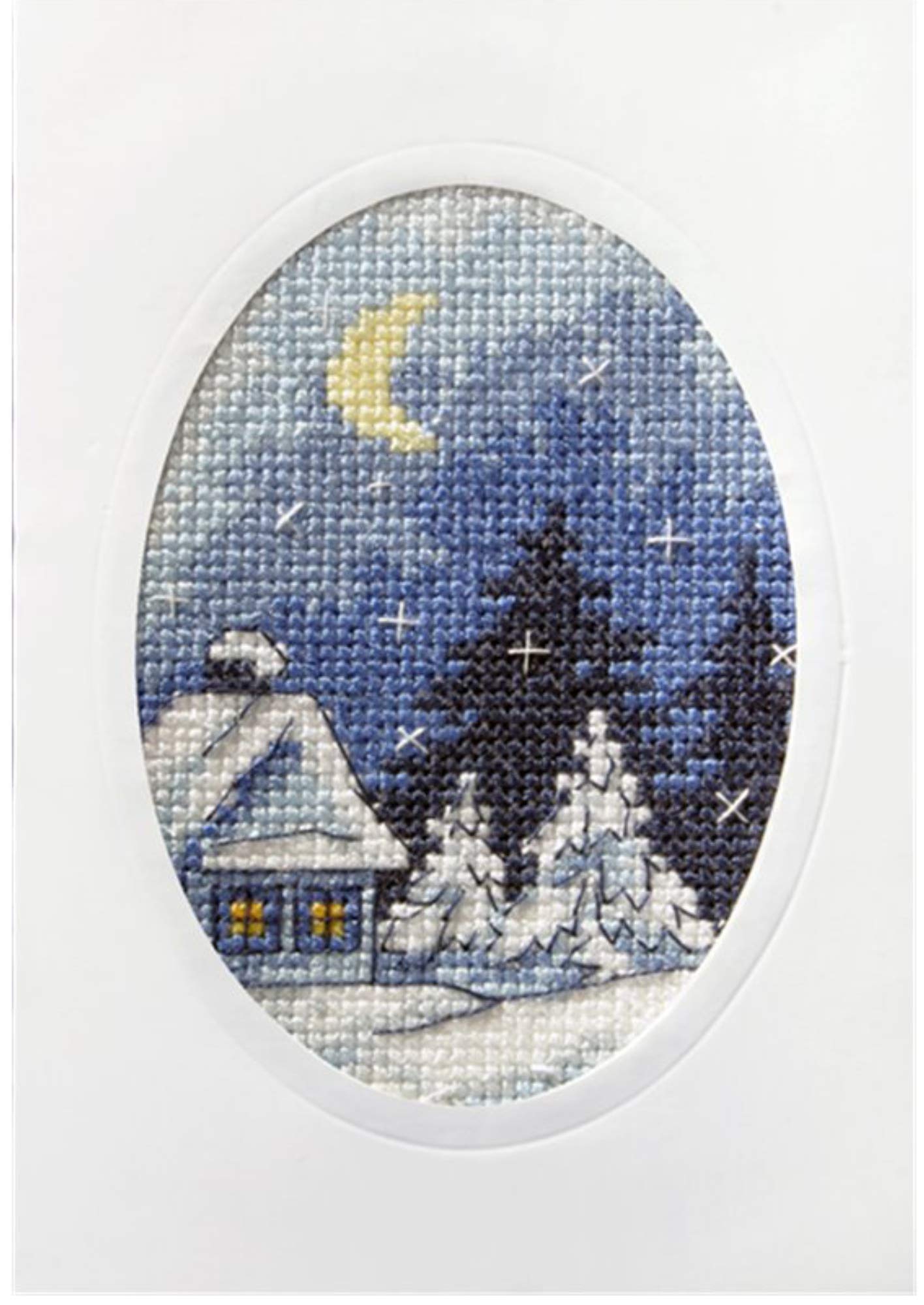 Orchidea Twilight Winter Scene Card Cross Stitch Kit