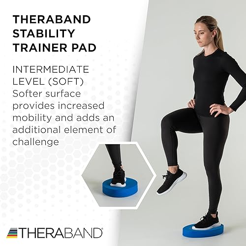 Buy TheraBand Stability Trainer Pad, Beginner Level Green Balance Trainer & Wobble Cushion for...
